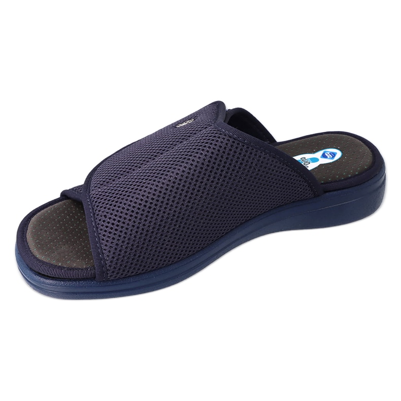 Ciabatte da uomo Dr.ORTO Befado con velcro, pu 078M002, blu navy 1