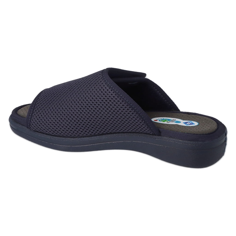 Ciabatte da uomo Dr.ORTO Befado con velcro, pu 078M002, blu navy 4