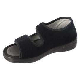 Dottore Orto befado sandali in velcro maschile 070m001 nero 1