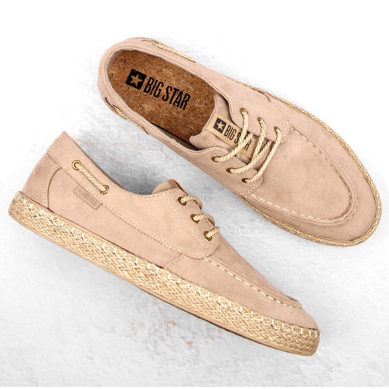 Espadrillas stringate da uomo Big Star NN174054 Beige 3