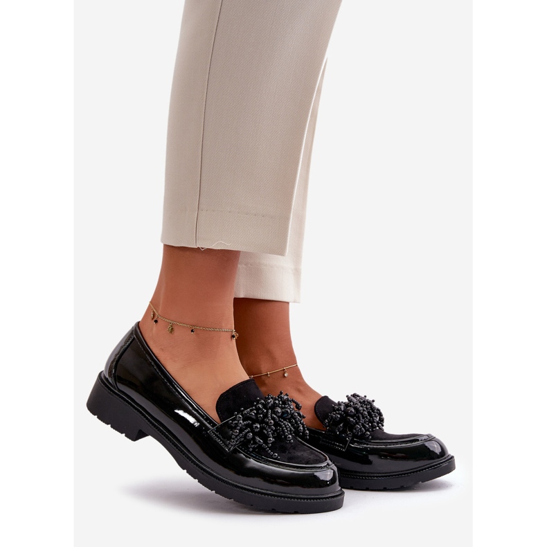 Mocassini in vernice da donna S.Barski HY369A Neri nero 1