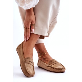 Mocassini in camoscio da donna Marrone Lenvie 4