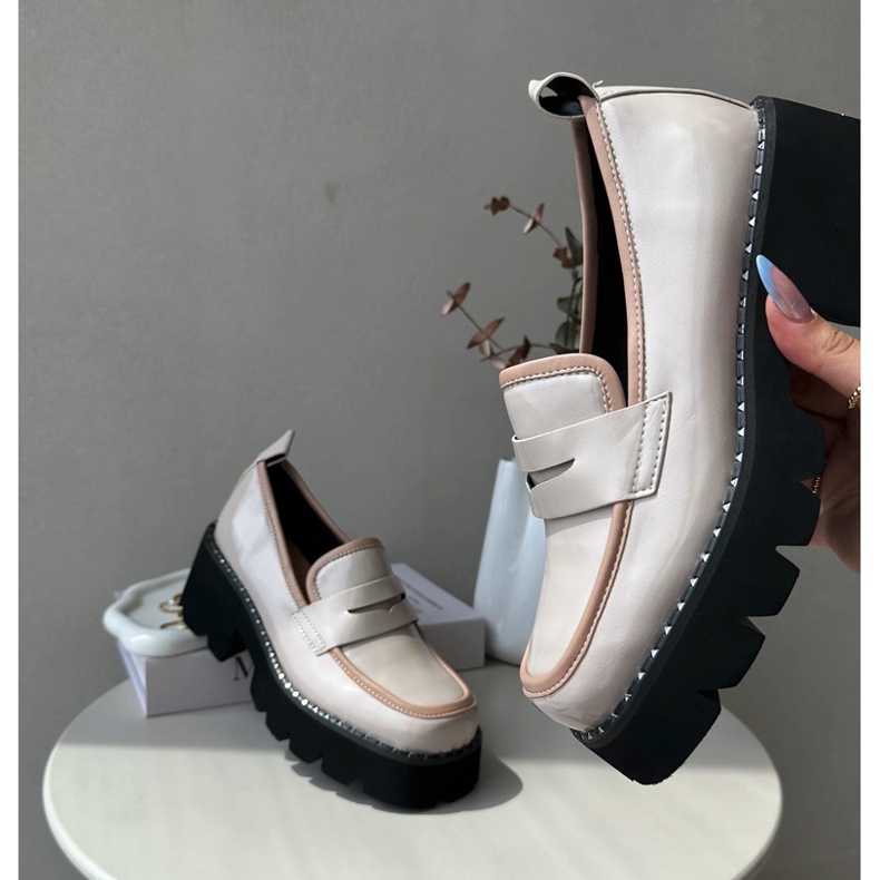 S.Barski Mocassini da Donna in Pelle D&amp;A MR870-32 Beige 1