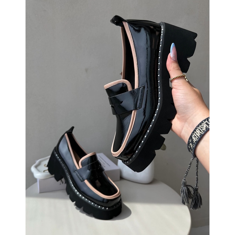 S.Barski Mocassini da Donna in Pelle D&amp;A MR870-32 Neri nero 2