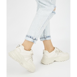 Scarpe da ginnastica beige da donna 2