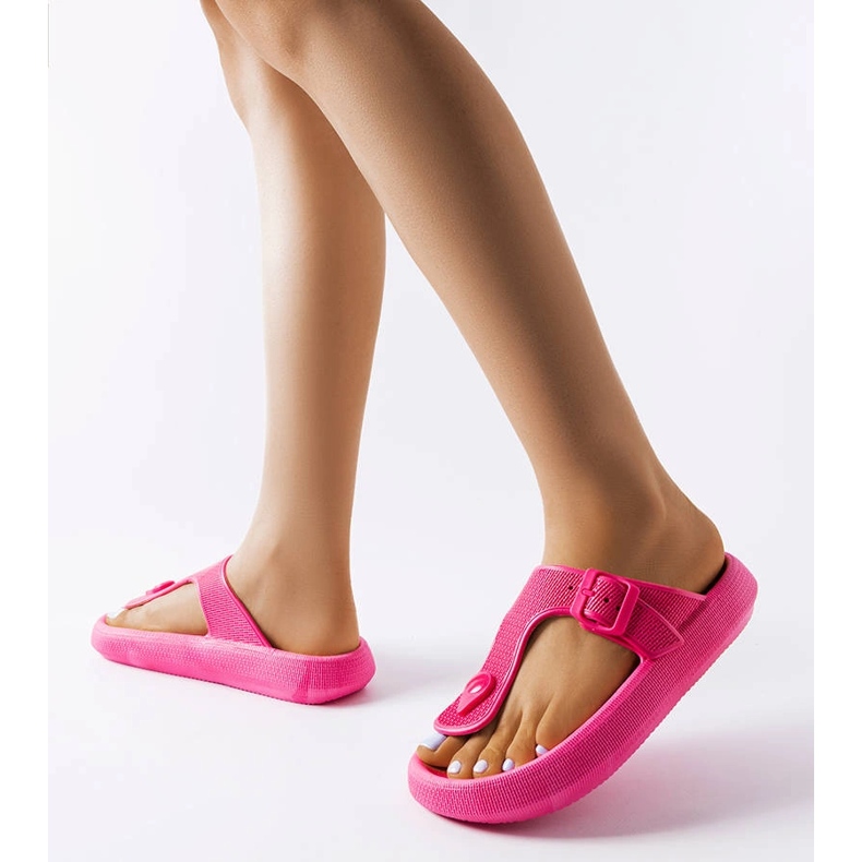 Sandali fucsia con plateau di Moretti rosa 1