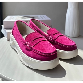 Mocassini da Donna in Pelle Scamosciata Fucsia Filidia rosa 2