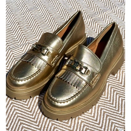 PH2 Mocassini Da Donna In Eco Pelle Con Decoro Oro Zanita d'oro 1
