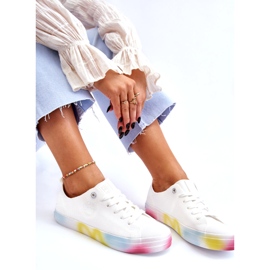 Sneaker femminili con colorato Big Star LL274237 White bianco 3