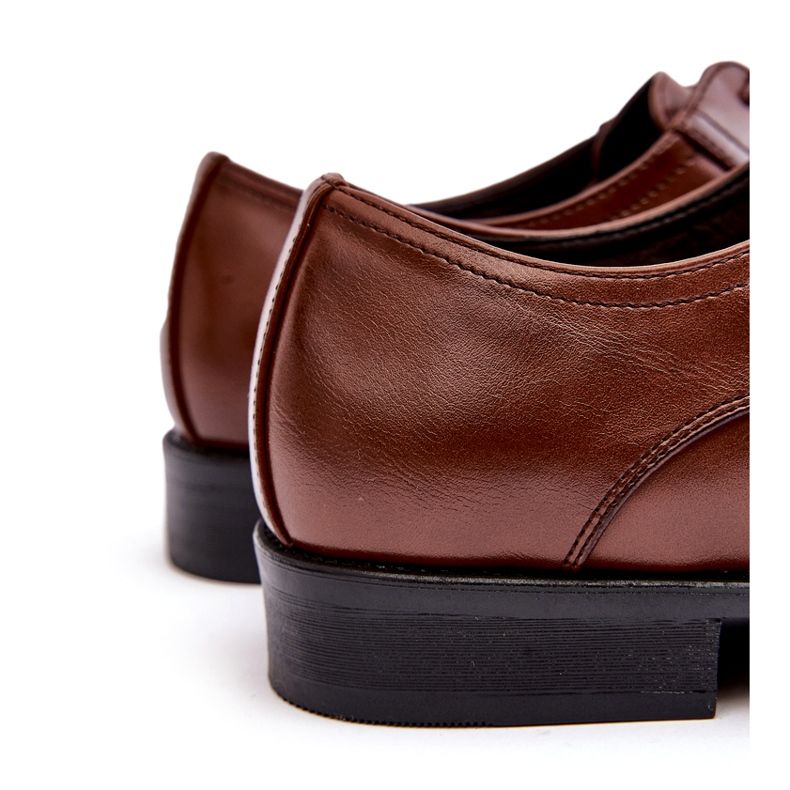 Scarpe da uomo in pelle marrone 3