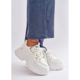 Sneakers Da Donna Con Suola Massiccia, Nevela Bianca bianco 1