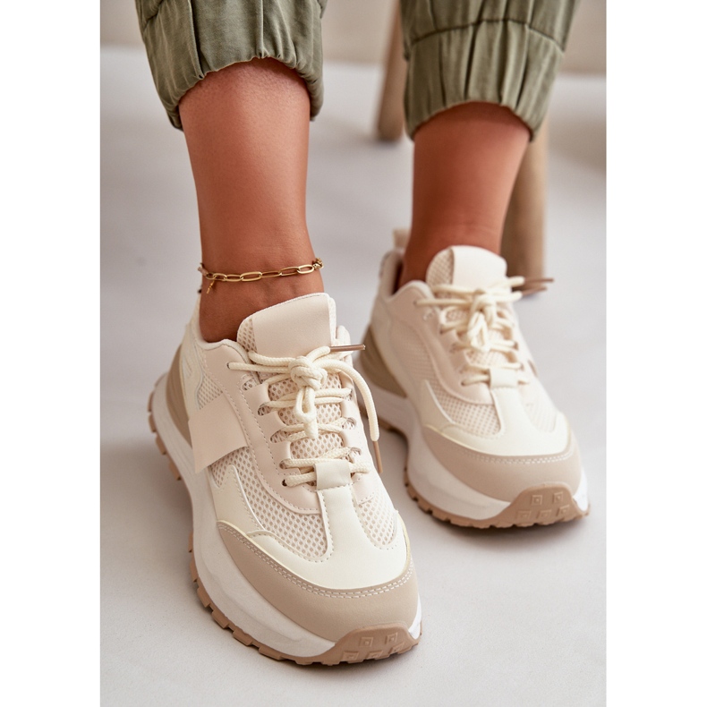 Sneakers Platform da Donna Nevelaine Beige 1