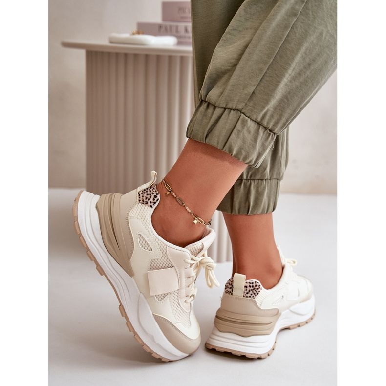 Sneakers Platform da Donna Nevelaine Beige 2