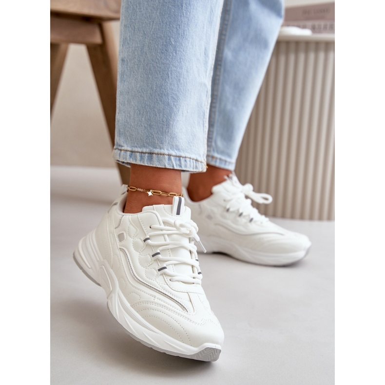 Scarpe Sportive Sneakers Eco Pelle Bianca Verilisse 2