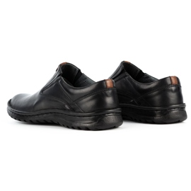 Kampol Scarpe slip-on da uomo in pelle 12KAM nere nero 5