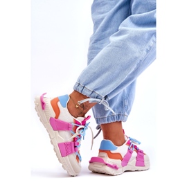 Seastar Scarpe sportive stringate alla moda da donna, beige e rosa 1