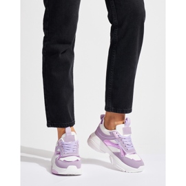 Scarpe sportive da donna lilla con suola spessa viola 2