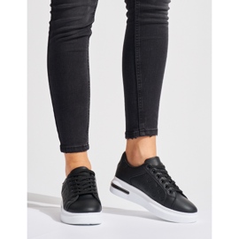 Scarpe sportive con piattaforma nera nero 1