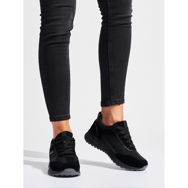 Scarpe sportive da donna nere nero 1