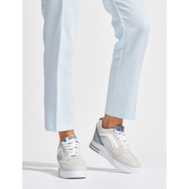 Sneakers grigie da donna con zeppa nascosta grigio 2