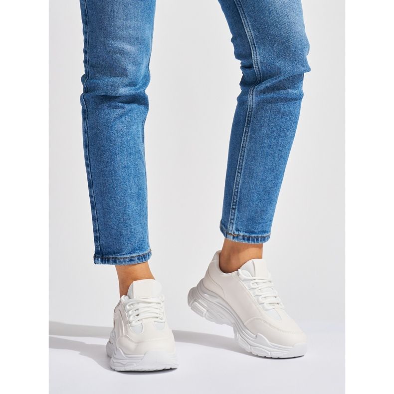 Scarpe da ginnastica bianche da donna bianca 2