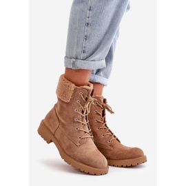 Stivali da lavoro isolati da donna con cerniera, Mivael marrone beige 1