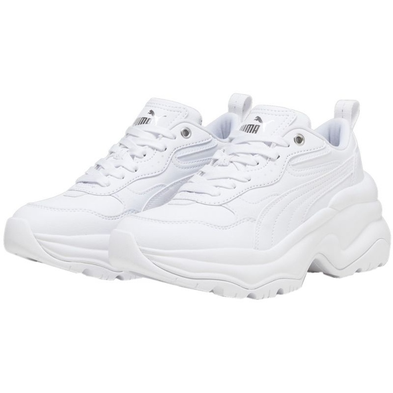 Scarpe Puma Cilia con zeppa 393915 02 bianca 1