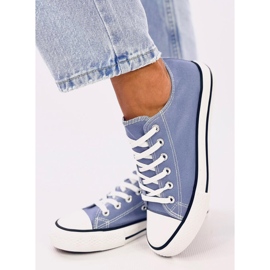 Sneakers classiche da donna Basic Jeans blu 1