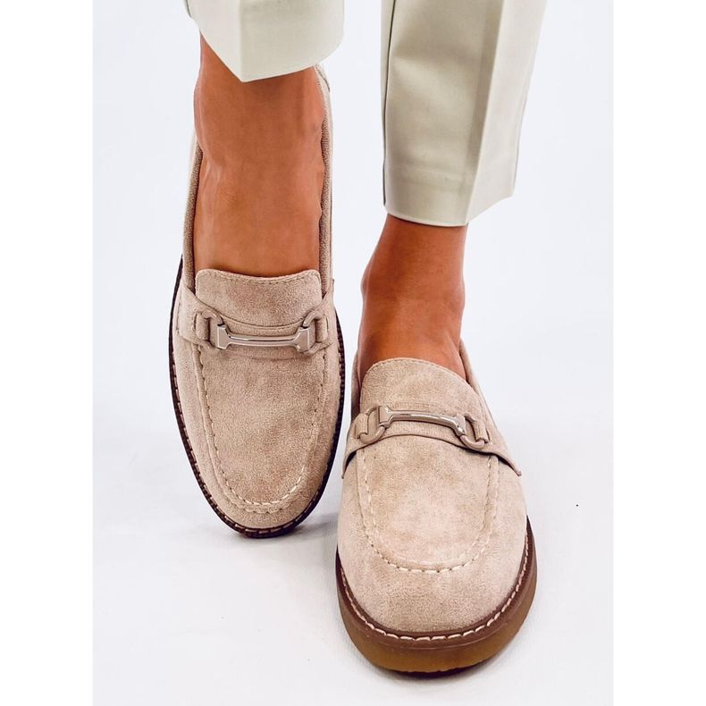 Mocassini da donna Vaux Khaki beige 1