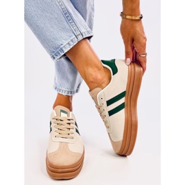 Sneakers Essa BEIGE/VERDE da donna 2