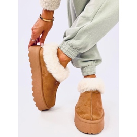 Doposci corti Yogi Camel con pelliccia marrone 1
