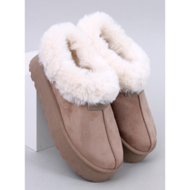 Doposci corti Yogi Khaki con pelliccia beige 2