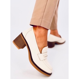 Mocassini Ramona Beige con tacco alto 2