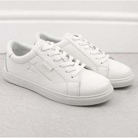 Scarpe sportive da uomo in pelle ecologica, bianche Big Star OO174020 bianco 1