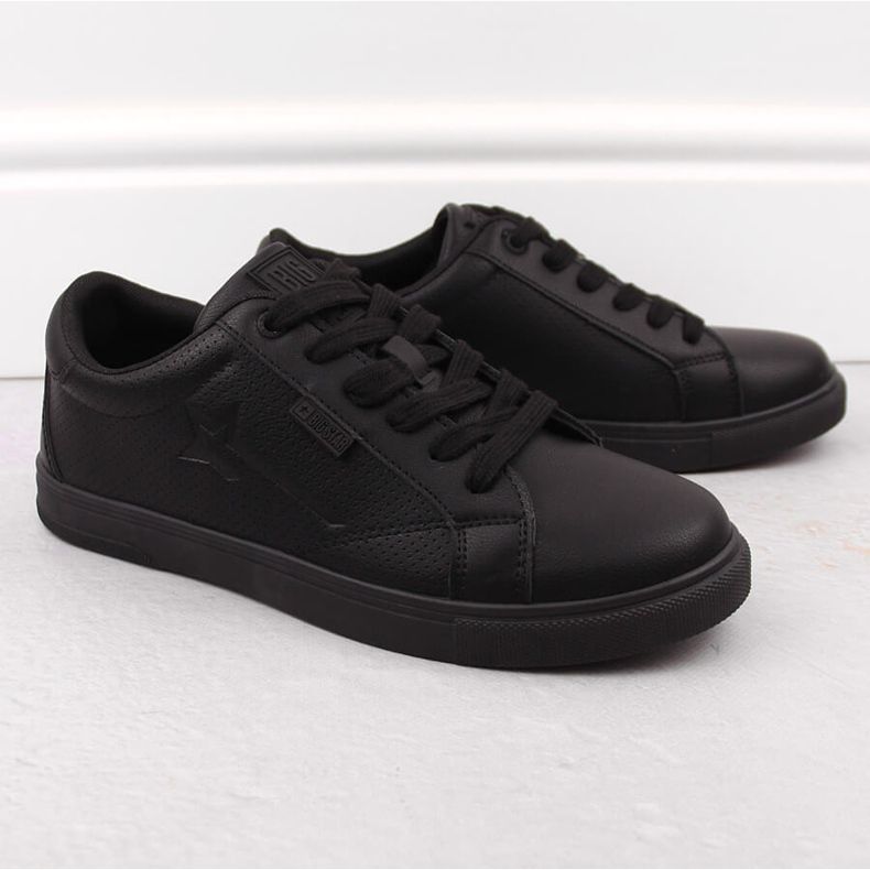 Scarpe sportive da uomo in pelle ecologica, nere Big Star OO174021 nero 1