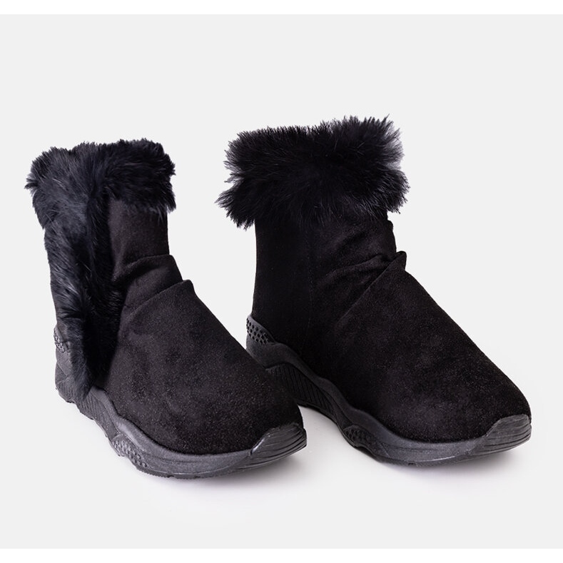 Sneakers isolanti nere con zeppe Lara nero 1