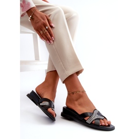 Seastar Infradito da donna con zeppa con decorazione, colore nero 2