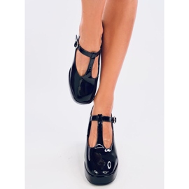 Décolleté Moreton nere con plateau nero 1