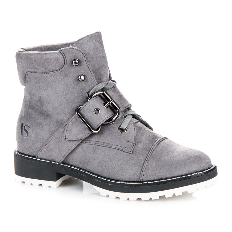 Vices New Collection Trapper in pelle scamosciata grigio 1