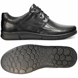 Kampol Scarpe casual in pelle da uomo 42KAM, nere nero 1