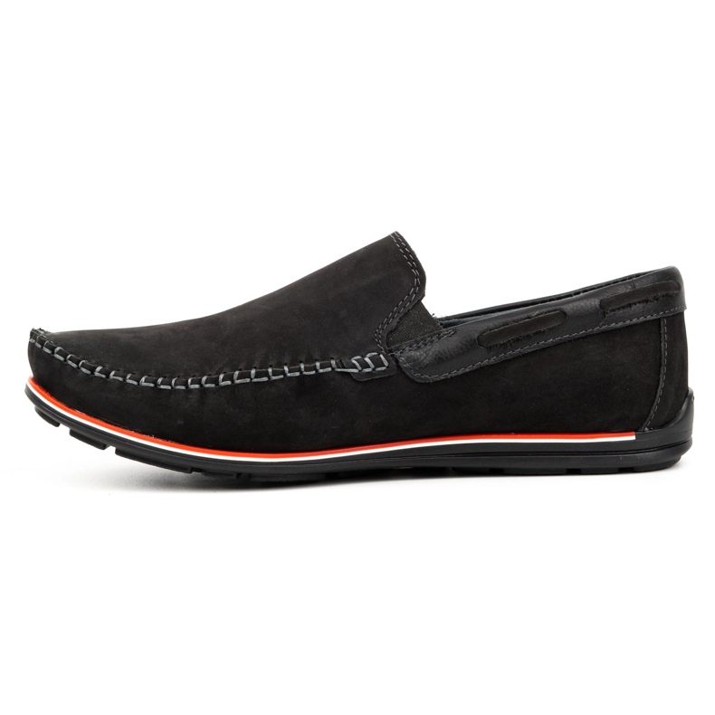 KOMODO Mocassini da uomo in pelle 920K, nabuk nero 1