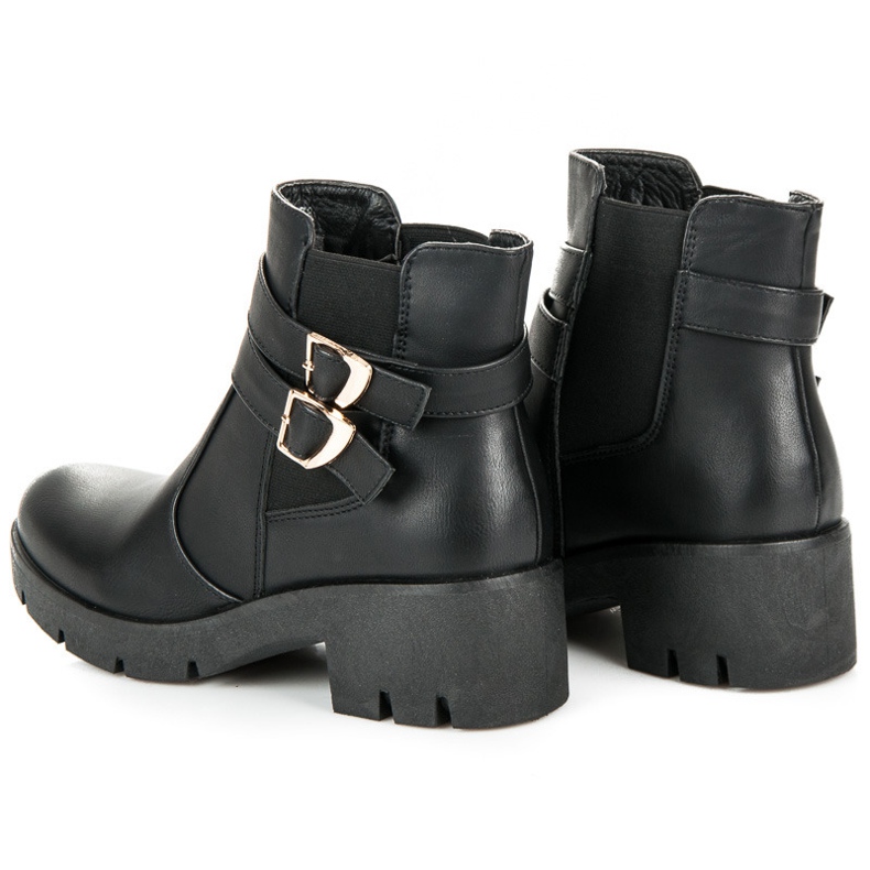 Abloom Stivaletti Chelsea con fibbie nero 1