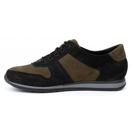 WASAK Sneakers da uomo in pelle 0234W, nere e verdi nero 1