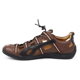 Kampol Scarpe estive da uomo in pelle 26 marroni marrone 1