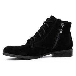 Olivier Stivali isolanti in pelle scamosciata da donna 1024 neri nero 1