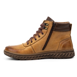 Olivier Scarpe invernali da uomo, stivali in pelle, 950MP, rosso marrone 1