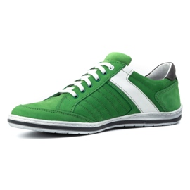 KOMODO Scarpe da uomo realizzate in pelle verde 236K 1