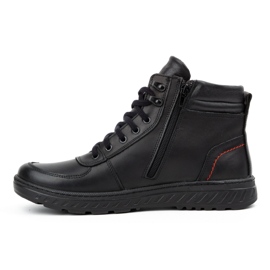 Olivier Scarpe invernali da uomo, stivaletti in pelle 950MP, colore nero 1