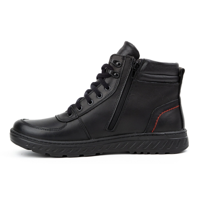 Olivier Scarpe invernali da uomo, stivaletti in pelle 950MP, colore nero 1