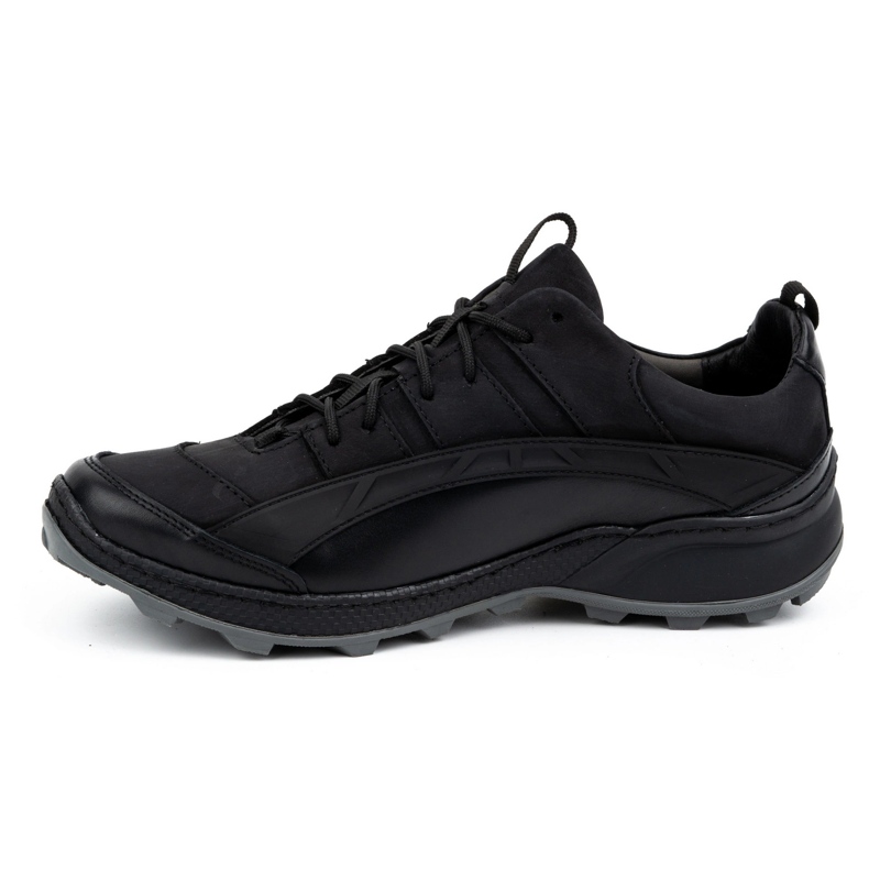 Olivier Scarpe da trekking da uomo in pelle 405KZ, nere nero 1